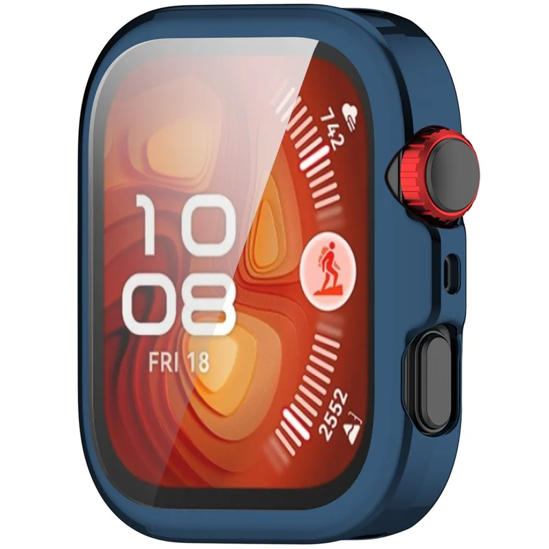 Cover per Huawei Watch Fit 4 Pro Custodia Completa Flessibile in TPU con Finitura Elettroplaccata - Blu Mezzanotte