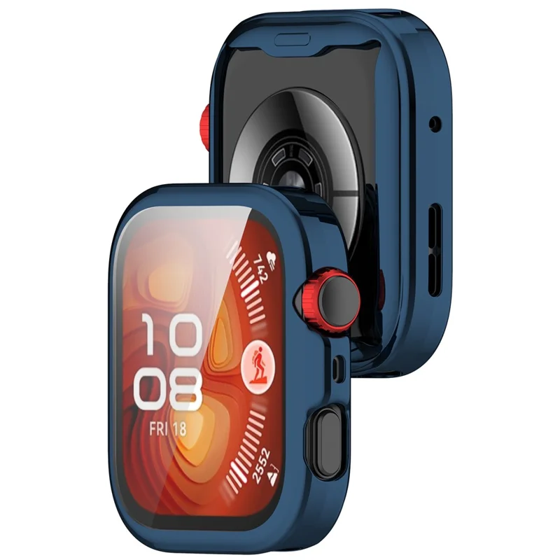 Cover per Huawei Watch Fit 4 Pro Custodia Completa Flessibile in TPU con Finitura Elettroplaccata - Blu Mezzanotte