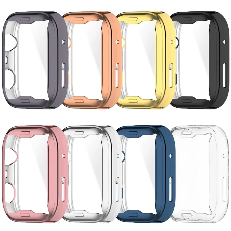 Cover per Huawei Watch Fit 4 Pro Custodia Completa Flessibile in TPU con Finitura Elettroplaccata - Blu Mezzanotte