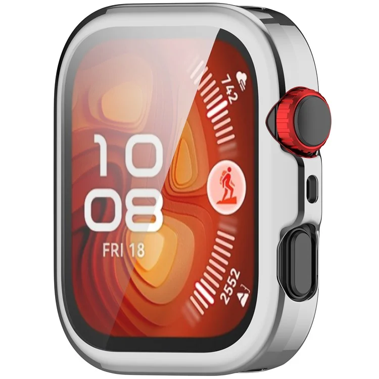 Чехол для Huawei Watch Fit 4 Pro с полной защитой, гибкий TPU с электролитическим покрытием - Серебристый