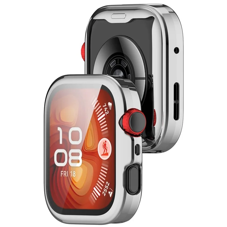 Чехол для Huawei Watch Fit 4 Pro с полной защитой, гибкий TPU с электролитическим покрытием - Серебристый