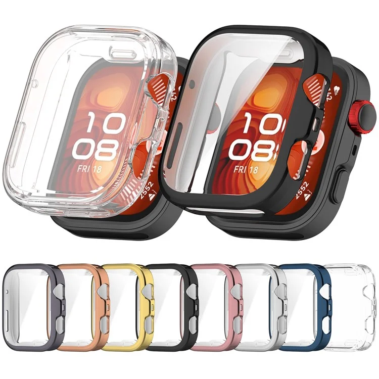 Чехол для Huawei Watch Fit 4 Pro с полной защитой, гибкий TPU с электролитическим покрытием - Серебристый