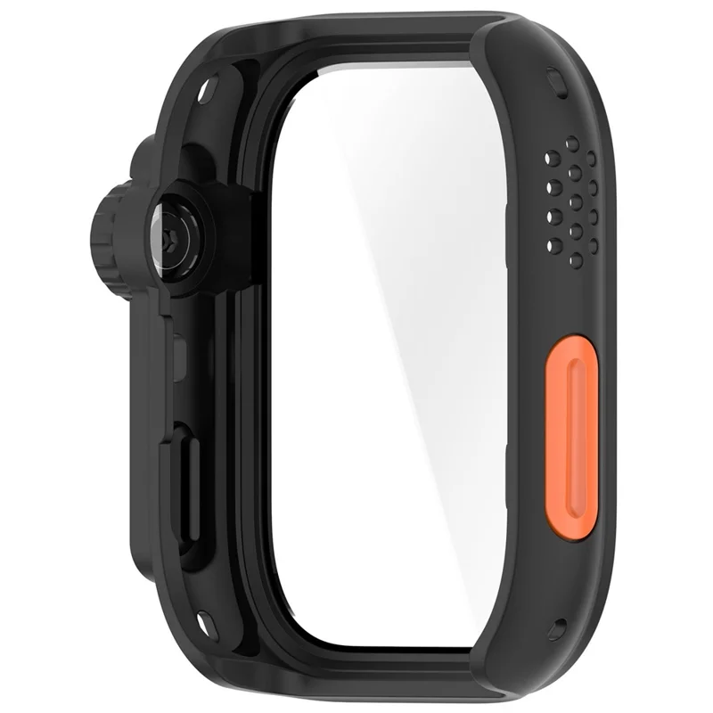 For Huawei Watch Fit 4 Pro Watch Case Instant Transformation Ultra 2 Hard PC Cover with Tempered Glass - Black