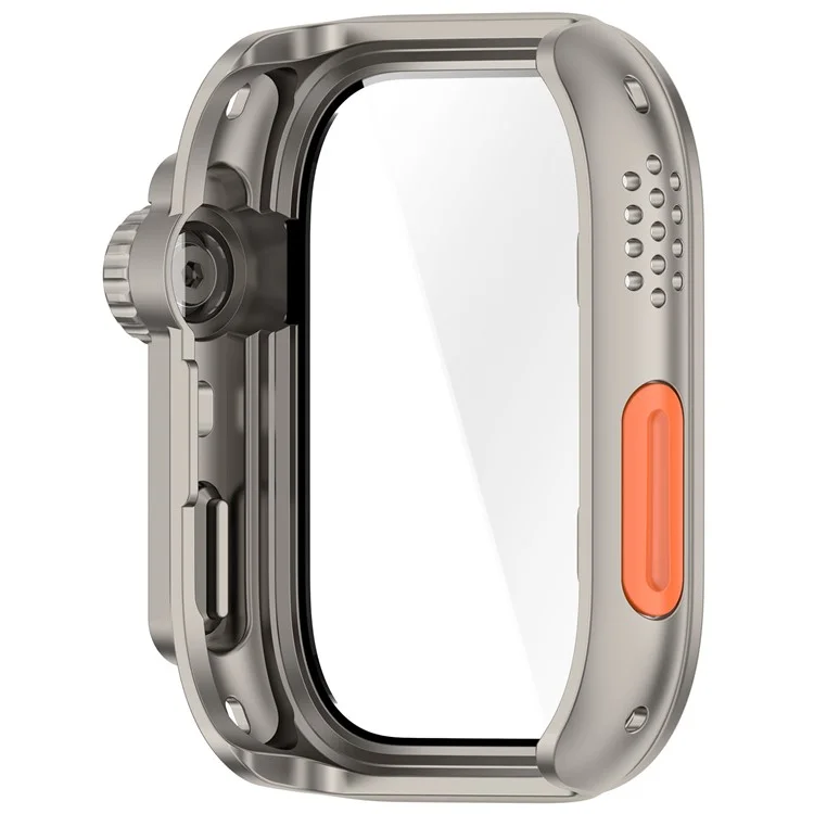 For Huawei Watch Fit 4 Pro Watch Case Instant Transformation Ultra 2 Hard PC Cover with Tempered Glass - Titanium