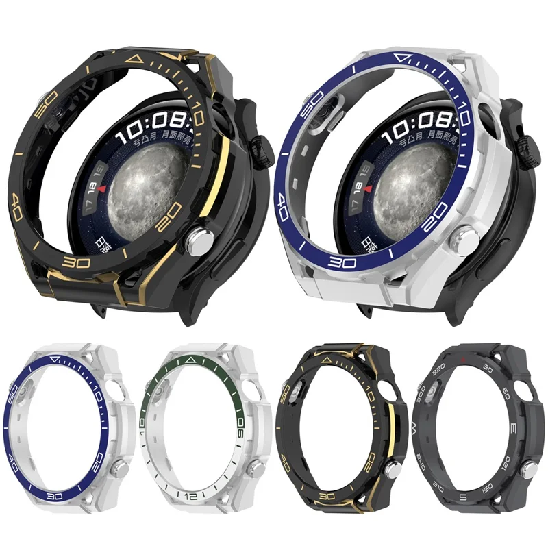 Für Huawei Watch 4 Schutzhülle Hochwertige Stoßfeste PC-Uhrenrahmen - Grau