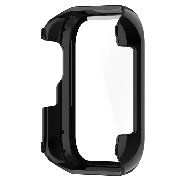 Für Oppo Watch SE Gehäuse PC-Rahmen mit Panzerglas Schutzfolie - Schwarz