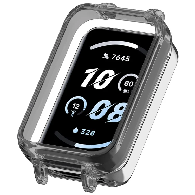 For Honor Band 10 Hollow Watch Frame Scratch Resistant PC Protective Case - Transparent Black