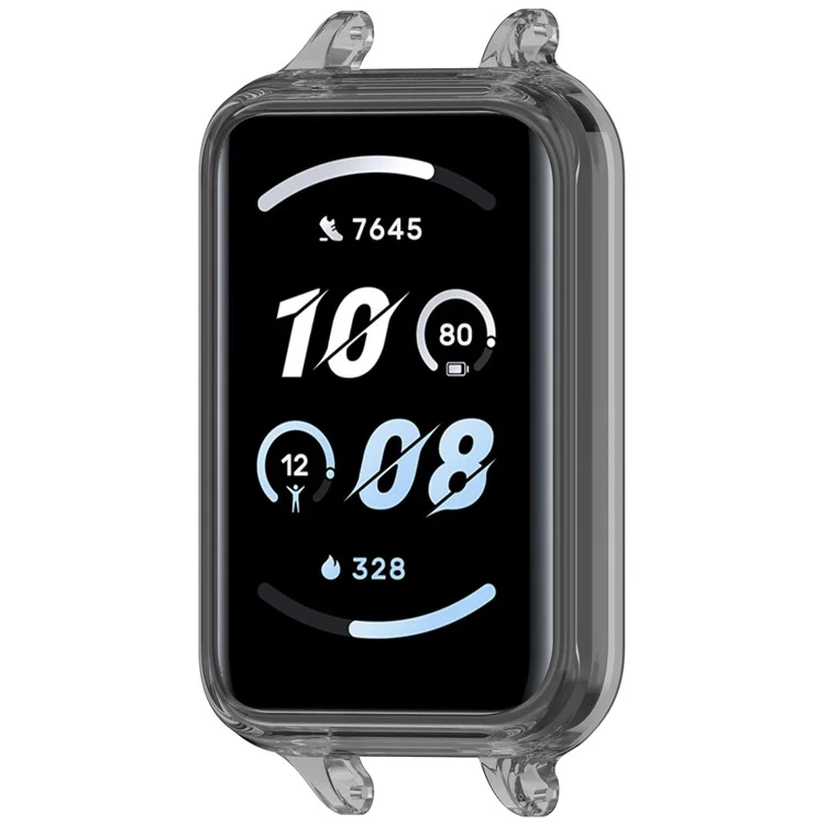 For Honor Band 10 Hollow Watch Frame Scratch Resistant PC Protective Case - Transparent Black