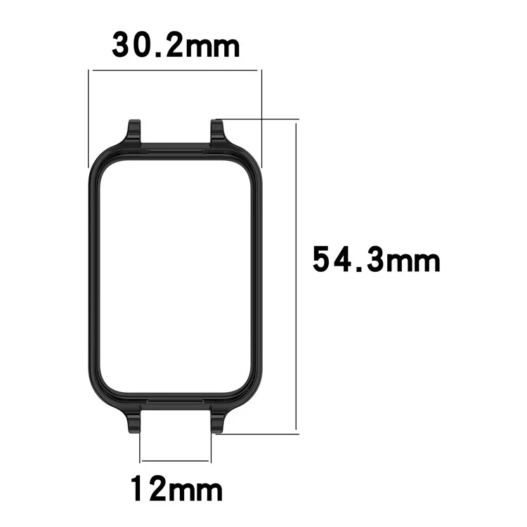 For Honor Band 10 Hollow Watch Frame Scratch Resistant PC Protective Case - Transparent Black