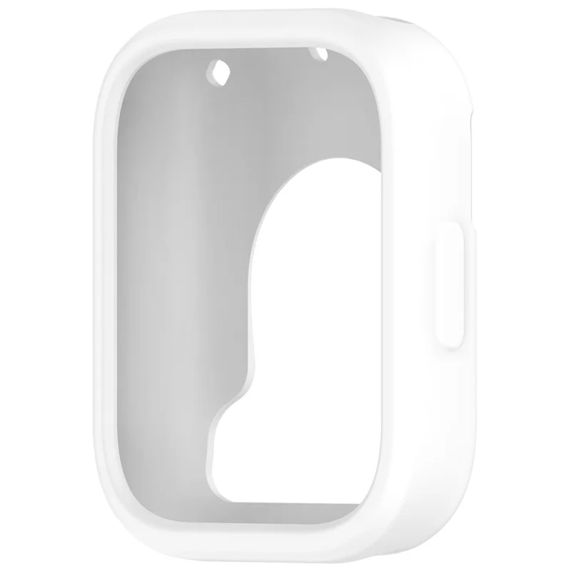 For Xiaomi Redmi Watch 5 Lite Silicone Watch Case Shockproof Bumper Frame - White