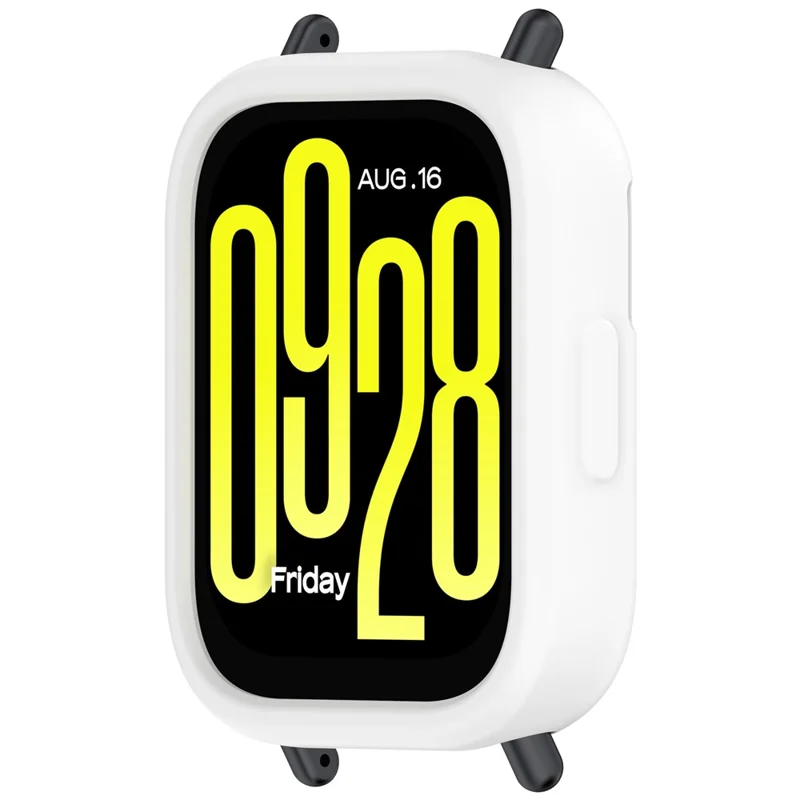 For Xiaomi Redmi Watch 5 Lite Silicone Watch Case Shockproof Bumper Frame - White