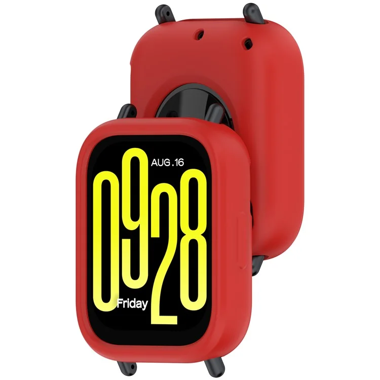 Para Xiaomi Redmi Watch 5 Lite Silicone Capa Protetora Antichoque - Vermelho