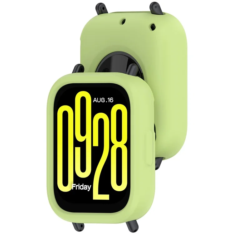 For Xiaomi Redmi Watch 5 Lite Silicone Watch Case Shockproof Bumper Frame - Lime