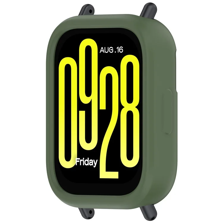 For Xiaomi Redmi Watch 5 Active Silicone Watch Case Shockproof Bumper Frame - Dark Green