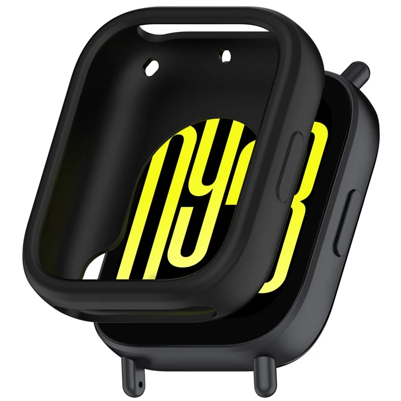 For Xiaomi Redmi Watch 5 Active Silicone Watch Case Shockproof Bumper Frame - Black