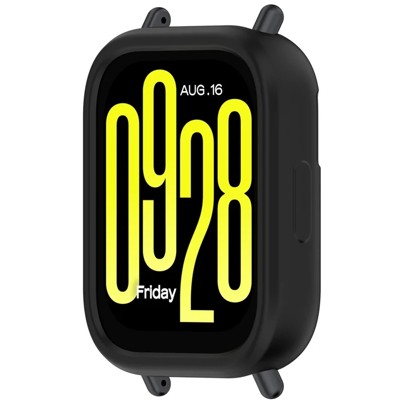 For Xiaomi Redmi Watch 5 Active Silicone Watch Case Shockproof Bumper Frame - Black