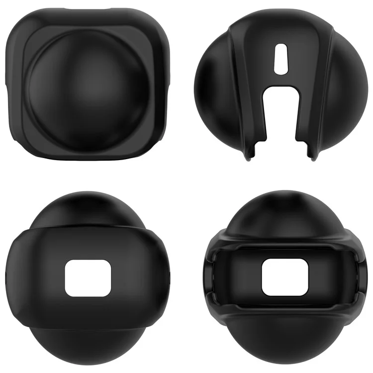 Für Insta360 X5 / X4 Kratzfeste Kameraobjektiv-Schutzabdeckung Flexibles Silikon-Gehäuse - Schwarz