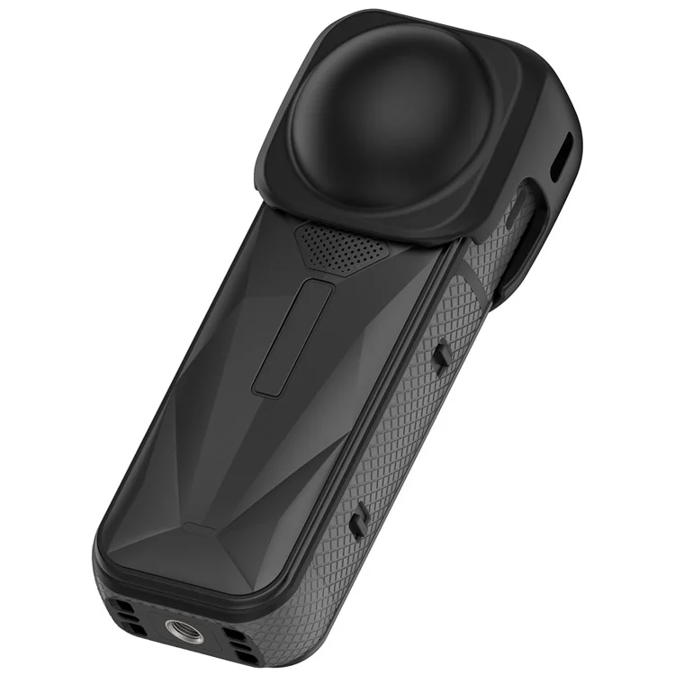 Für Insta360 X5 / X4 Kratzfeste Kameraobjektiv-Schutzabdeckung Flexibles Silikon-Gehäuse - Schwarz