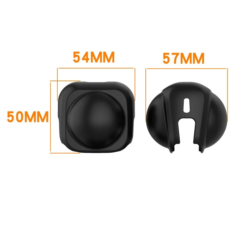 Für Insta360 X5 / X4 Kratzfeste Kameraobjektiv-Schutzabdeckung Flexibles Silikon-Gehäuse - Schwarz