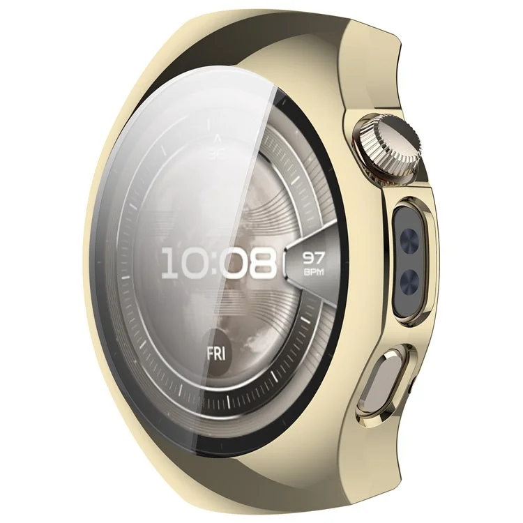 Für Huawei Watch 5 42mm Gehäuse Vollständige Abdeckung Flexibles TPU Elektrolytisch Beschichtete Hülle - Gold