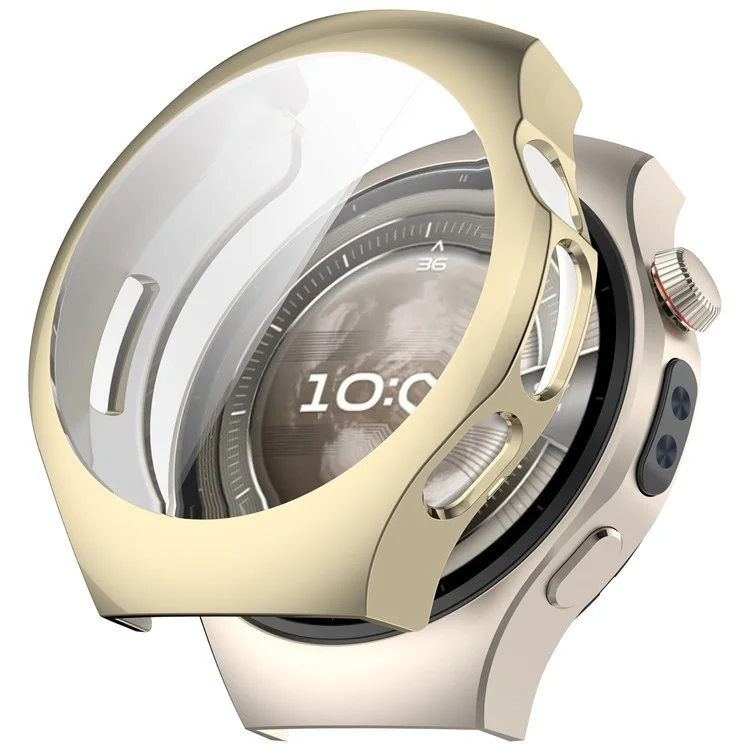 Für Huawei Watch 5 46mm Uhrengehäuse Vollständige Abdeckung Flexibler TPU-Elektroplattierung Abdeckung - Gold
