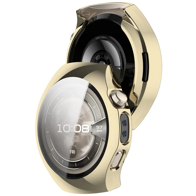 Für Huawei Watch 5 46mm Uhrengehäuse Vollständige Abdeckung Flexibler TPU-Elektroplattierung Abdeckung - Gold