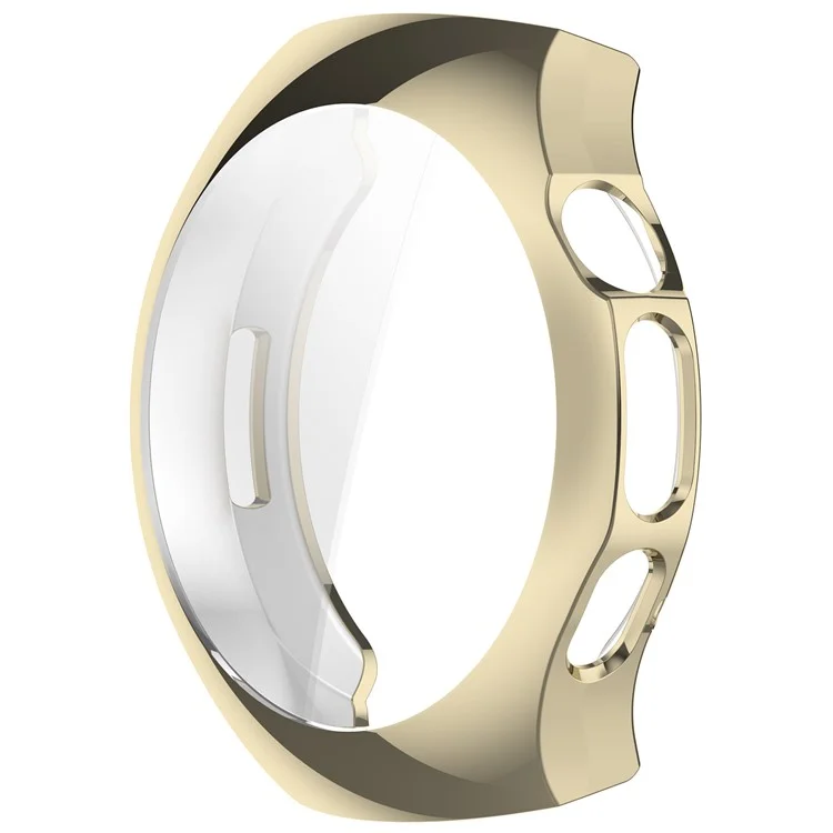 Für Huawei Watch 5 46mm Uhrengehäuse Vollständige Abdeckung Flexibler TPU-Elektroplattierung Abdeckung - Gold