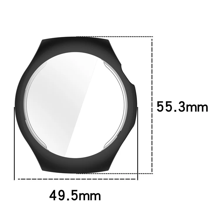 Für Huawei Watch 5 46mm Uhrengehäuse Vollständige Abdeckung Flexibler TPU-Elektroplattierung Abdeckung - Gold