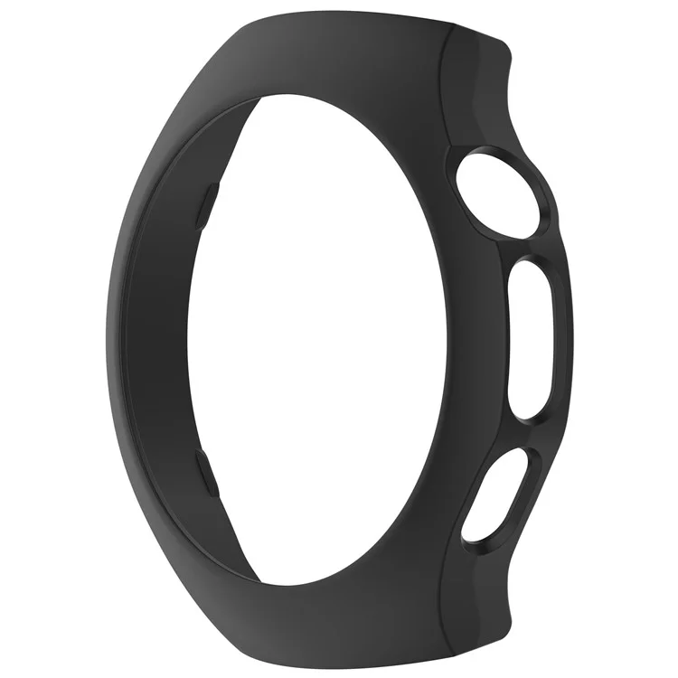 Für Huawei Watch 5 46mm Hülle Halbumwickelt Hohlraum Harte PC Uhrenabdeckung - Schwarz