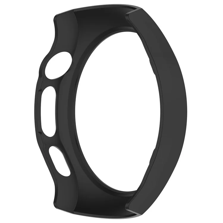 Für Huawei Watch 5 46mm Hülle Halbumwickelt Hohlraum Harte PC Uhrenabdeckung - Schwarz