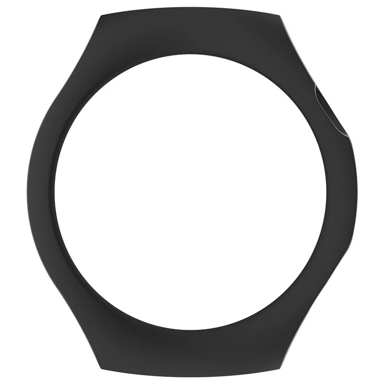 Für Huawei Watch 5 46mm Hülle Halbumwickelt Hohlraum Harte PC Uhrenabdeckung - Schwarz