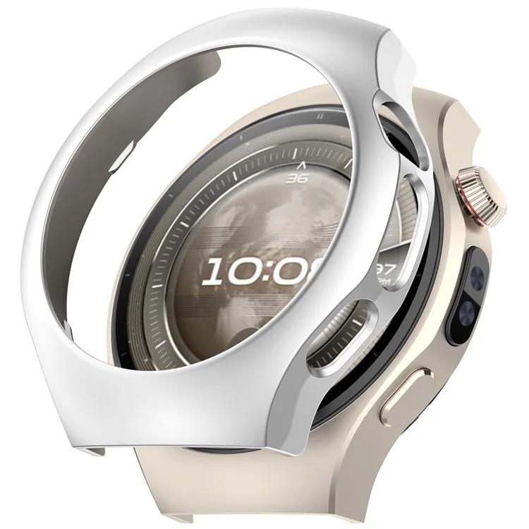 Étui rigide semi-enveloppant en PC ajouré pour Huawei Watch 5 46mm - Argent