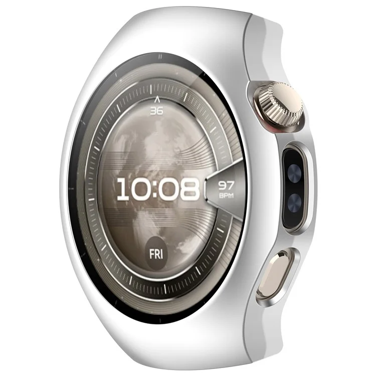 Étui rigide semi-enveloppant en PC ajouré pour Huawei Watch 5 46mm - Argent
