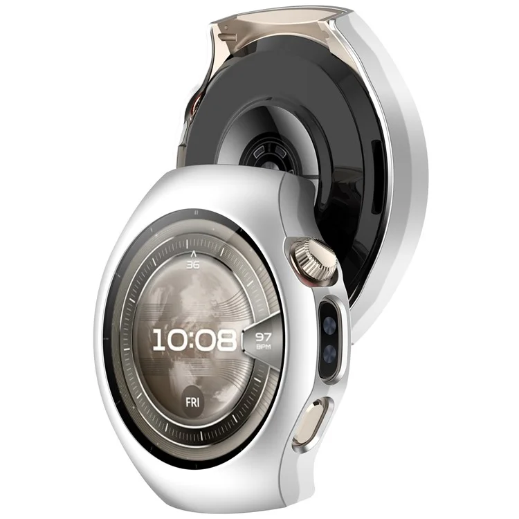 Étui rigide semi-enveloppant en PC ajouré pour Huawei Watch 5 46mm - Argent