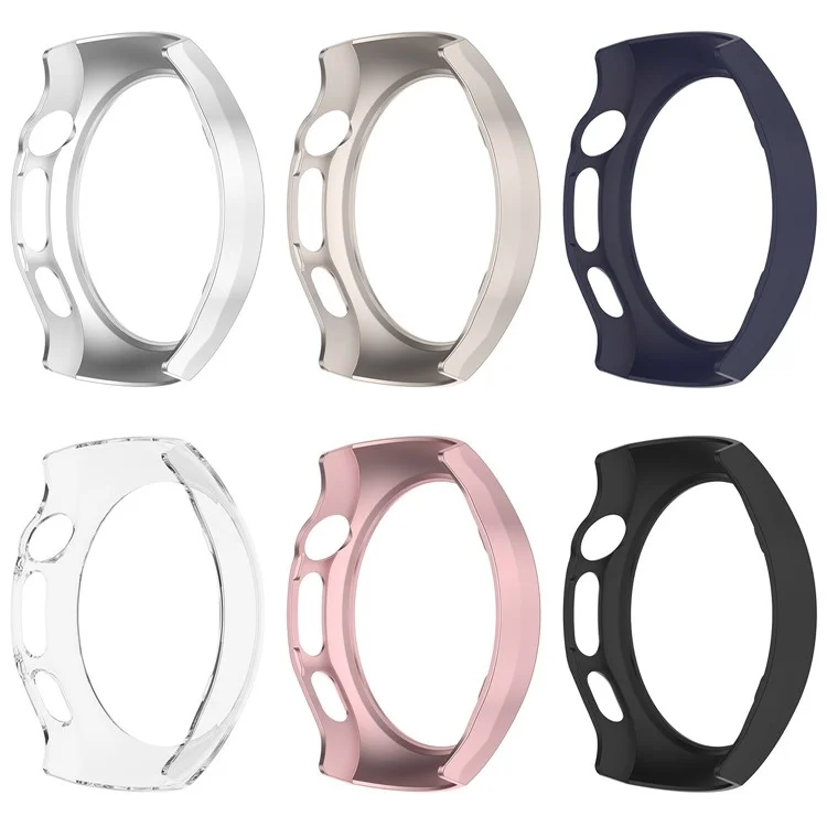 Étui rigide semi-enveloppant en PC ajouré pour Huawei Watch 5 46mm - Argent
