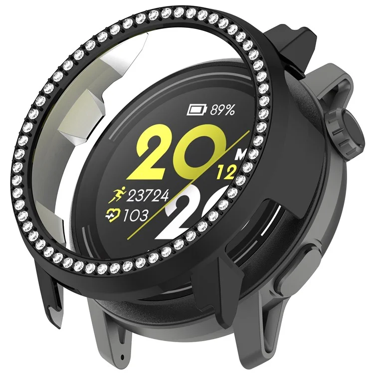 Funda para Reloj Coros Pace Pro con Decoración de Strass, Hueca con Electrochapado - Negro