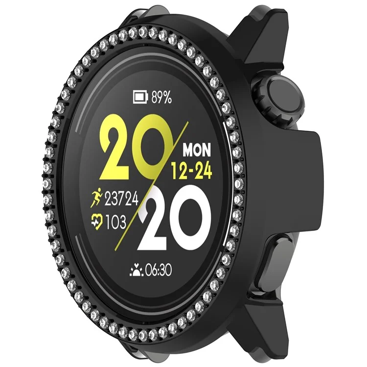 Funda para Reloj Coros Pace Pro con Decoración de Strass, Hueca con Electrochapado - Negro