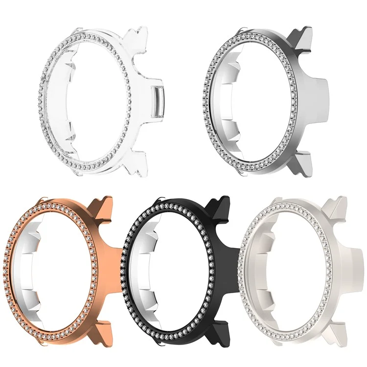 Funda para Reloj Coros Pace Pro con Decoración de Strass, Hueca con Electrochapado - Negro