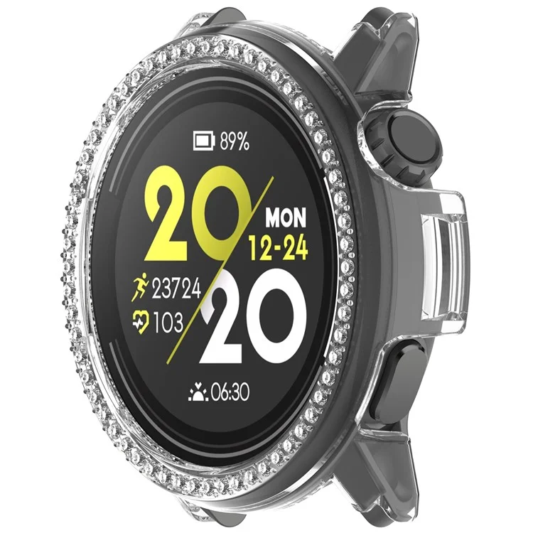 Pour Coros Pace Pro Étui de Montre Transparent avec Design Creux Décoré de Strass en PC