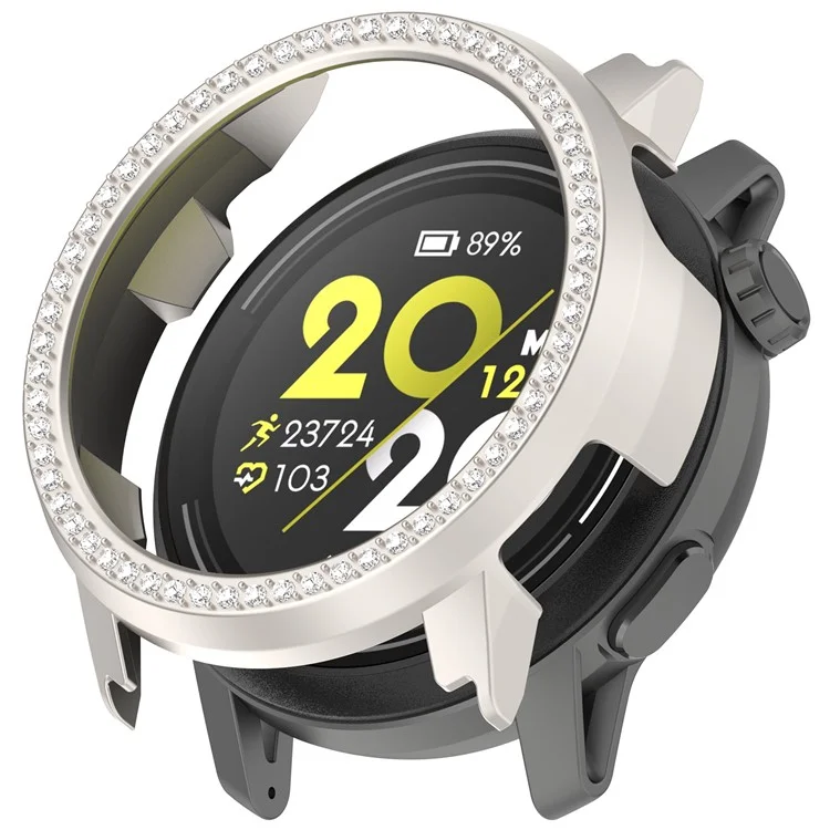 Pour Coros Pace 3 Boîtier de Montre avec Décoration en Strass, Électroplaqué Évidé - Lumière Stellaire