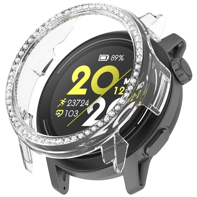 Pour Coros Pace 3 Étui de Montre Transparent avec Strass Design Creux Décoratif Coque de Protection en PC