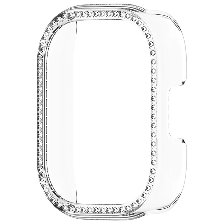 For Xiaomi Redmi Watch 5 Lite Clear Watch Case Rhinestone Decorative Hollow Design PC Watch Cover