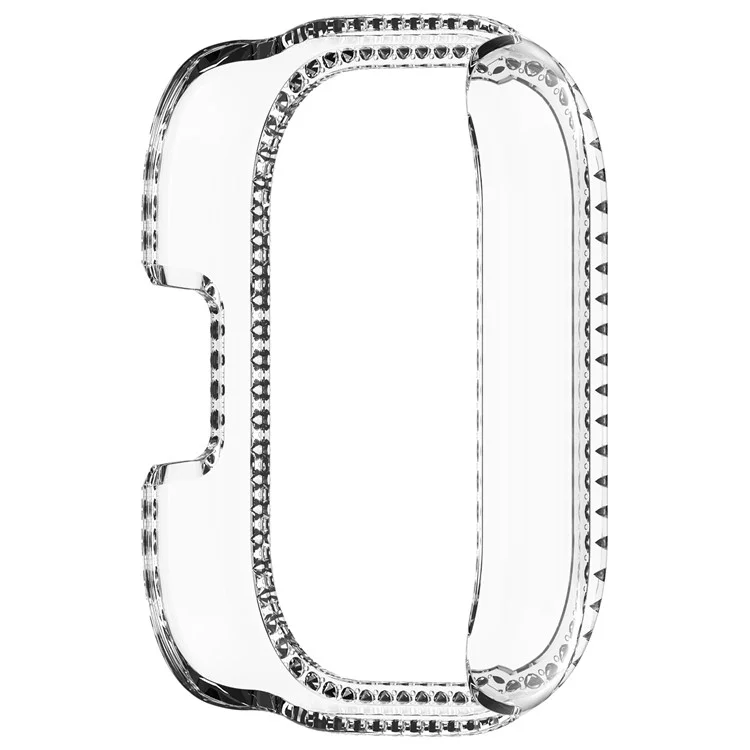 For Xiaomi Redmi Watch 5 Lite Clear Watch Case Rhinestone Decorative Hollow Design PC Watch Cover