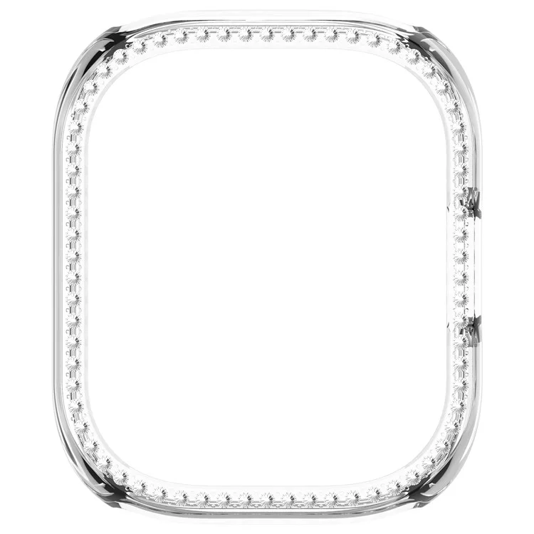 For Xiaomi Redmi Watch 5 Lite Clear Watch Case Rhinestone Decorative Hollow Design PC Watch Cover