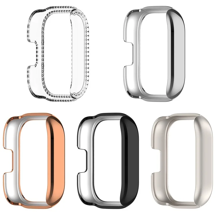 For Xiaomi Redmi Watch 5 Lite Clear Watch Case Rhinestone Decorative Hollow Design PC Watch Cover