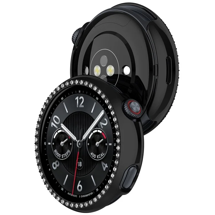 Funda de Reloj con Strass para Vivo Watch 5 - Diseño Hueco con Electrochapado en Negro