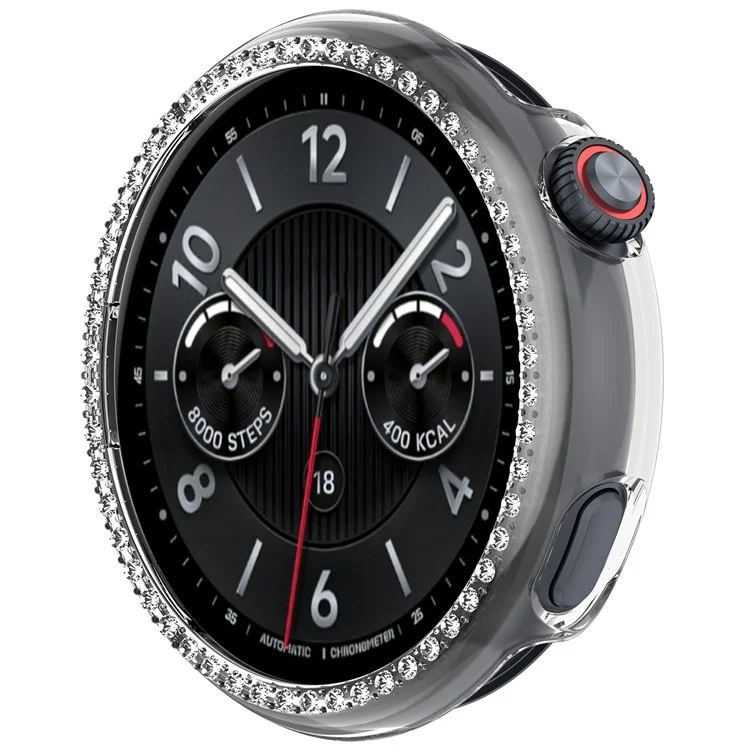 Capa de Relógio Transparente com Design Decorativo Vazado e Strass para Vivo Watch 5