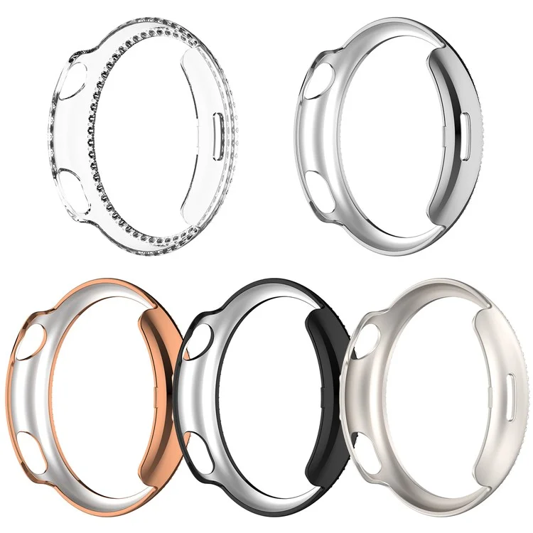 Capa de Relógio Transparente com Design Decorativo Vazado e Strass para Vivo Watch 5