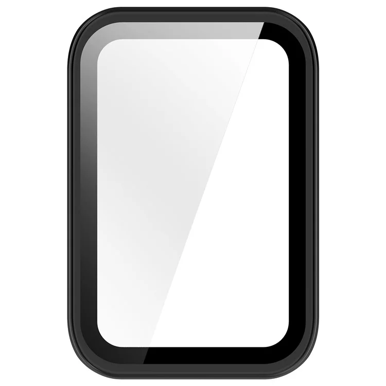 For Honor Band 10 Watch Case PC Frame Cover with Tempered Glass Screen Film - Black