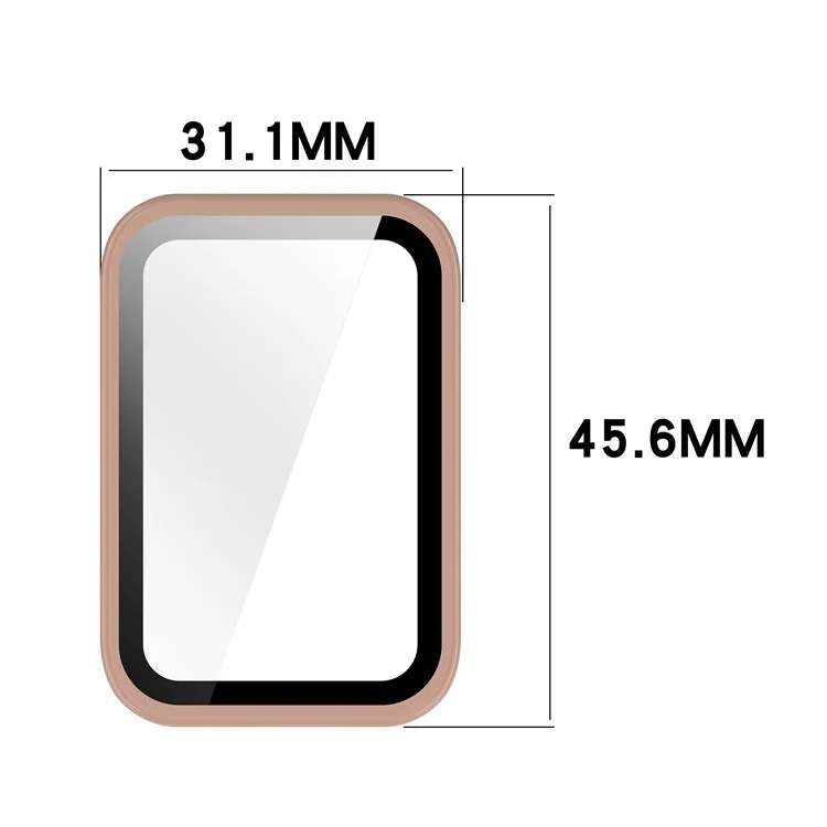 For Honor Band 10 Watch Case PC Frame Cover with Tempered Glass Screen Film - Black